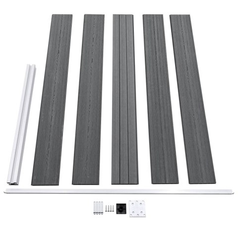 OGRODZENIE OGRODOWE WPC 175X105CM SZARE