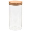 SZKLANE SŁOJE Z KORKOWĄ POKRYWKĄ 6SZT 1400ML