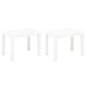ŁAWKI OGRODOWE 2SZT BIAŁE PLASTIKOWE