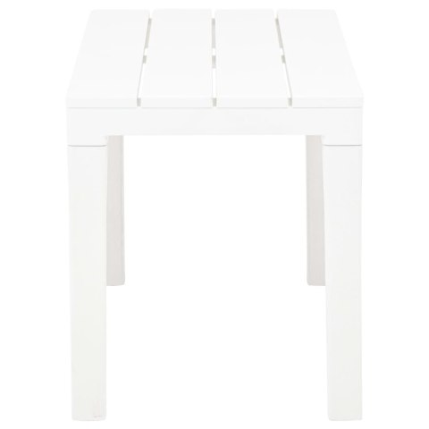 ŁAWKI OGRODOWE 2SZT BIAŁE PLASTIKOWE