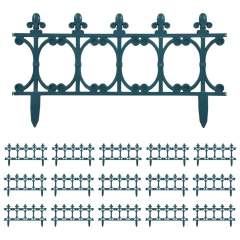 OBRZEŻA TRAWNIKOWE 16SZT ZIELONE 10M PP