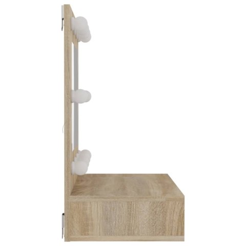 SZAFKA Z LUSTREM I OŚWIETLENIEM LED DĄB SONOMA 60X31,5X62CM