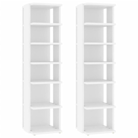 SZAFKI NA BUTY 2SZT BIAŁE 25X27X102CM