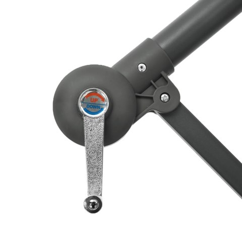 PARASOL WISZĄCY Z LED I STALOWYM SŁUPKIEM 300CM LAZUROWY