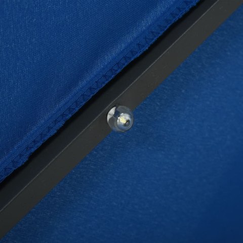 PARASOL WISZĄCY Z LED I STALOWYM SŁUPKIEM 300CM LAZUROWY