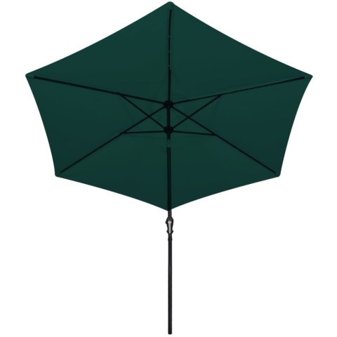 PARASOL NA WYSIĘGNIKU Z LED 3M ZIELONY
