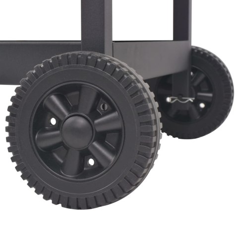 GRILL WĘGLOWY Z WĘDZARNIĄ I DOLNĄ PÓŁKĄ CZARNY