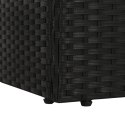 LEŻANKA OGRODOWA CZARNA 195X60CM RATTAN PE