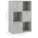 SZAFKA BETONOWA SZAROŚĆ 60X29,5X90CM