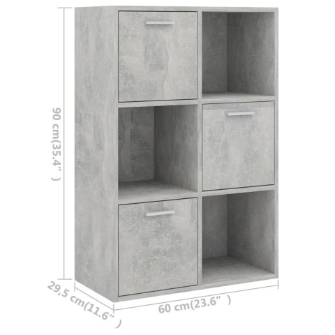 SZAFKA BETONOWA SZAROŚĆ 60X29,5X90CM