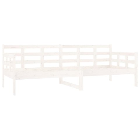ŁÓŻKO DZIENNE BIAŁE DREWNO SOSNOWE 80X200CM