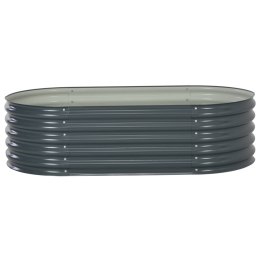 PODWYŻSZONA DONICA Z GALWANIZOWANEJ STALI 160X80X44CMSZARA