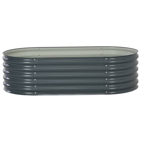 PODWYŻSZONA DONICA Z GALWANIZOWANEJ STALI 160X80X44CMSZARA