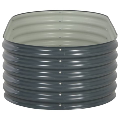 PODWYŻSZONA DONICA Z GALWANIZOWANEJ STALI 160X80X44CMSZARA