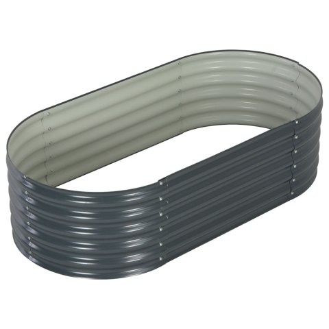 PODWYŻSZONA DONICA Z GALWANIZOWANEJ STALI 160X80X44CMSZARA