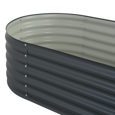 PODWYŻSZONA DONICA Z GALWANIZOWANEJ STALI 160X80X44CMSZARA