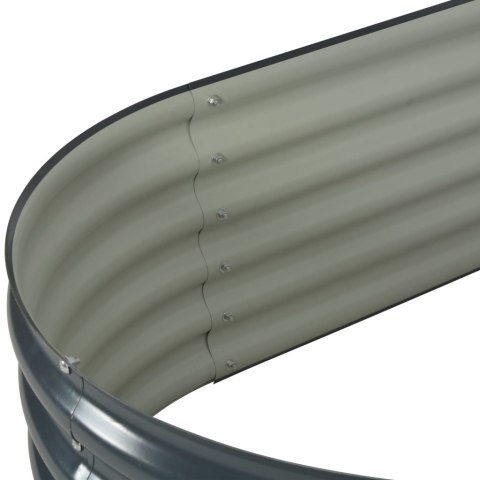 PODWYŻSZONA DONICA Z GALWANIZOWANEJ STALI 160X80X44CMSZARA