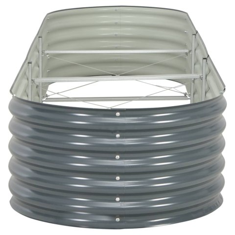 PODWYŻSZONA DONICA Z GALWANIZOWANEJ STALI 320X80X44CMSZARA