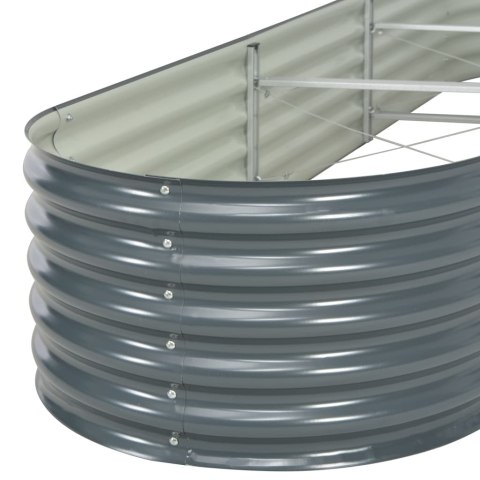 PODWYŻSZONA DONICA Z GALWANIZOWANEJ STALI 320X80X44CMSZARA