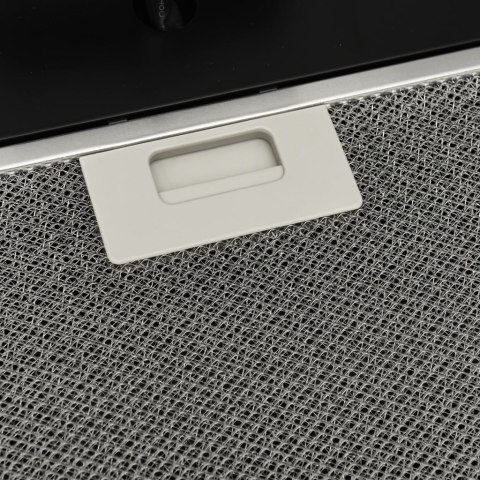 ŚCIENNY OKAP KUCHENNY 60CM STAL I HARTOWANE SZKŁO CZARNY