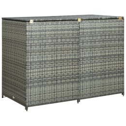 OSŁONA NA 2 KOSZE NA ŚMIECI RATTAN PE ANTRACYT 148X77X111CM