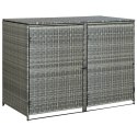 OSŁONA NA 2 KOSZE NA ŚMIECI RATTAN PE ANTRACYT 148X77X111CM
