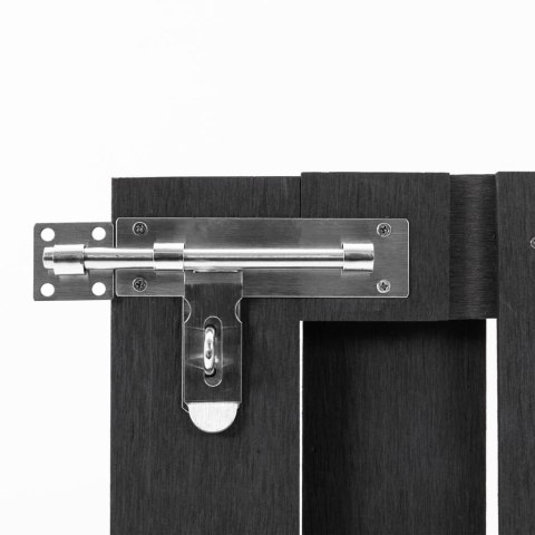 BRAMKA OGRODOWA WPC 100X80CM SZARA