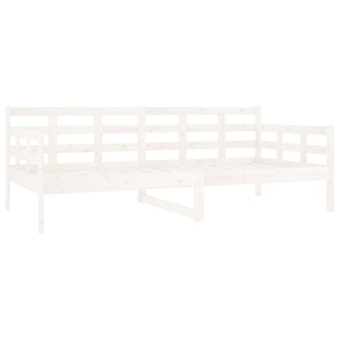 ŁÓŻKO DZIENNE BIAŁE LITE DREWNO SOSNOWE 90X190CM