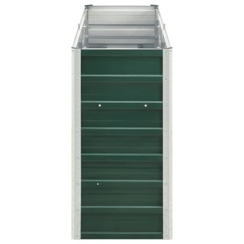 PODWYŻSZONA DONICA Z GALWANIZOWANEJ STALI 240X40X77CM ZIELONA