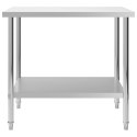 KUCHENNY STÓŁ ROBOCZY 100X60X85CM STAL NIERDZEWNA