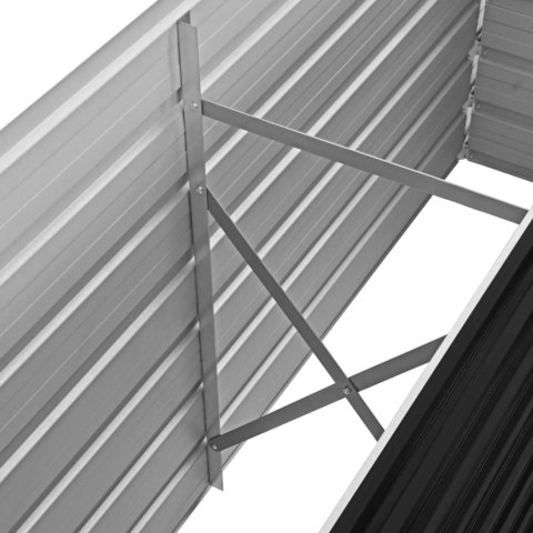 PODWYŻSZONA DONICA ANTRACYT 160X40X45CM GALWANIZOWANA STAL