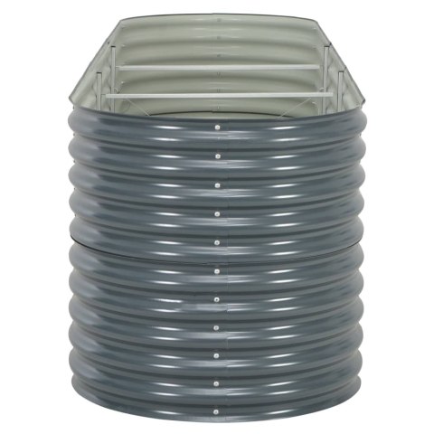 PODWYŻSZONA DONICA Z GALWANIZOWANEJ STALI 320X80X81CMSZARA