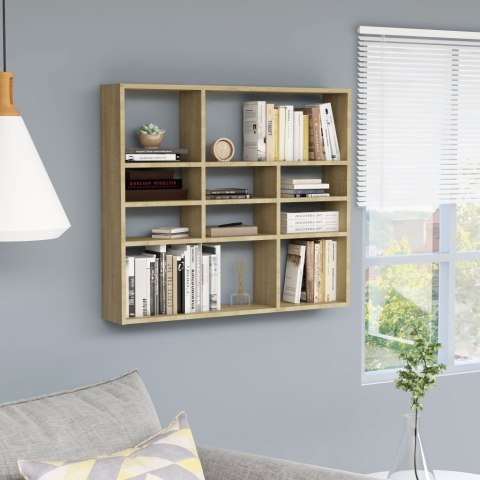 PÓŁKA ŚCIENNA DĄB SONOMA 90X16X78CM