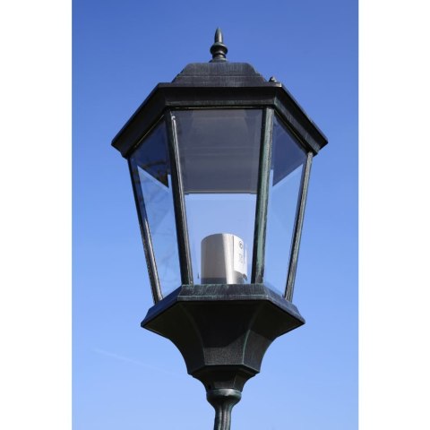 STOJĄCA LAMPA OGRODOWA 3-RAMIENNA, 230CM CIEMNOZIELONA/CZARNA
