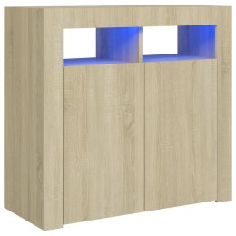 SZAFKA Z OŚWIETLENIEM LED DĄB SONOMA 80X35X75CM