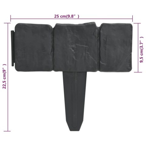 OGRODZENIE TRAWNIKA 41 ELEMENTOW 10M DEKORACJA I ODDZIELENIE TERENU