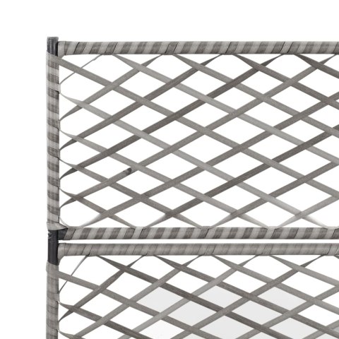 DONICA Z KRATKĄ I 3 WKŁADAMI 83X30X130CM POLIRATTANSZARA