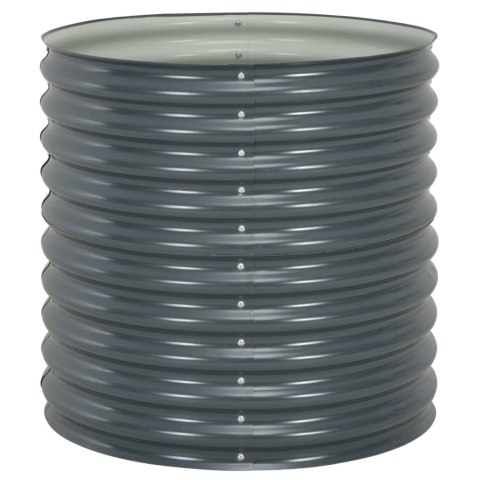 PODWYŻSZONA DONICA Z GALWANIZOWANEJ STALI 80X80X81CMSZARA