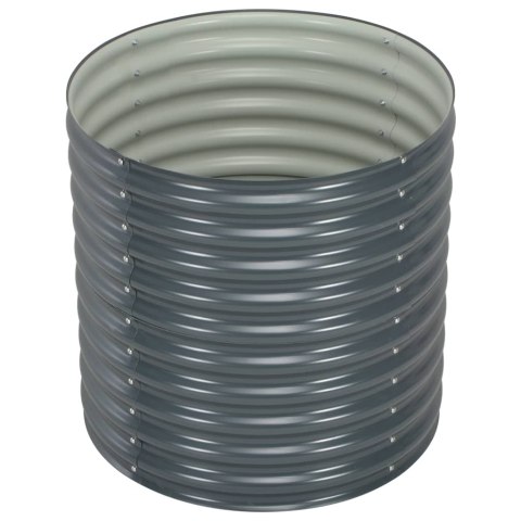 PODWYŻSZONA DONICA Z GALWANIZOWANEJ STALI 80X80X81CMSZARA