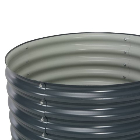 PODWYŻSZONA DONICA Z GALWANIZOWANEJ STALI 80X80X81CMSZARA