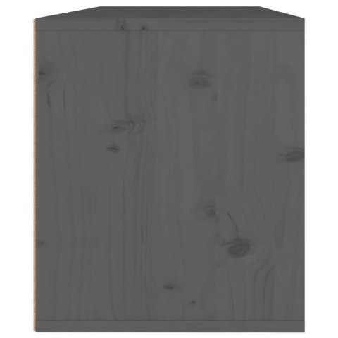 SZAFKI ŚCIENNE 2SZT SZARE 45X30X35CM DREWNO SOSNOWE