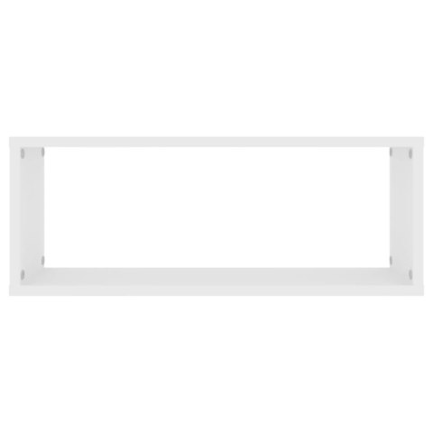 PÓŁKI ŚCIENNE KOSTKI 4SZT BIAŁE 60X15X23CM