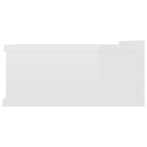 WISZĄCE SZAFKI NOCNE 2SZT BIAŁE POŁYSK 40X30X15CM