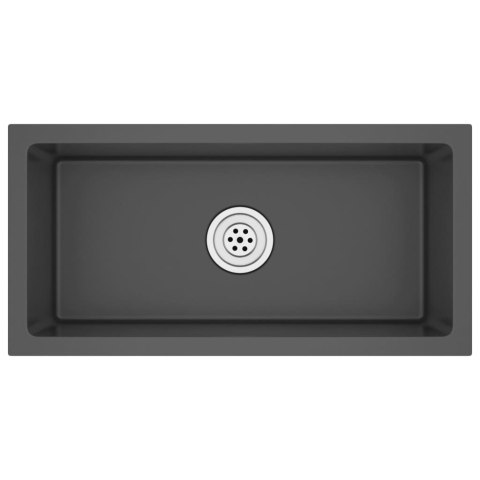 RĘCZNIE ROBIONY ZLEW KUCHENNY CZARNY STAL NIERDZEWNA