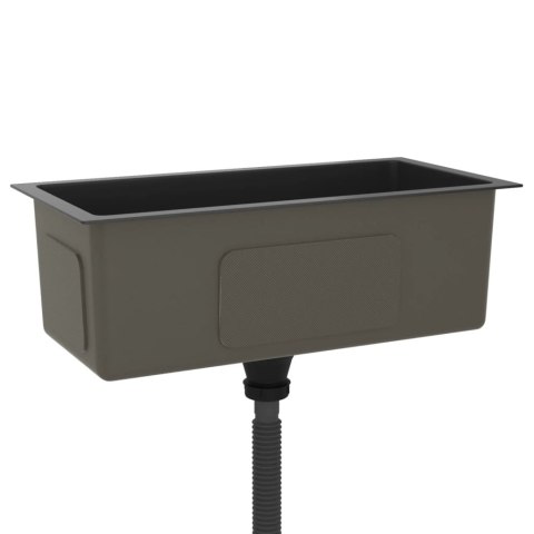 RĘCZNIE ROBIONY ZLEW KUCHENNY CZARNY STAL NIERDZEWNA