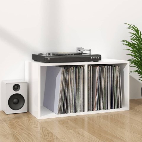 SZAFKA NA PŁYTY WINYLOWE BIEL POŁYSK 71X34X36CM