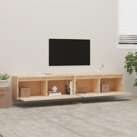 SZAFKI ŚCIENNE 2 SZT 100X30X35CM DREWNO SOSNOWE