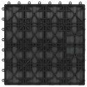 PŁYTKI TARASOWE TŁOCZONE WPC 11 SZT 30X30CM 1M² CZARNE