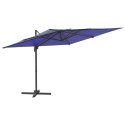 PARASOL WISZĄCY NA ALUMINIOWYM SŁUPKU LAZUROWY 400X300CM