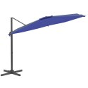 PARASOL WISZĄCY NA ALUMINIOWYM SŁUPKU LAZUROWY 400X300CM